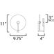 Quarry LED 9.75 inch Dark Bronze ADA Wall Sconce Wall Light