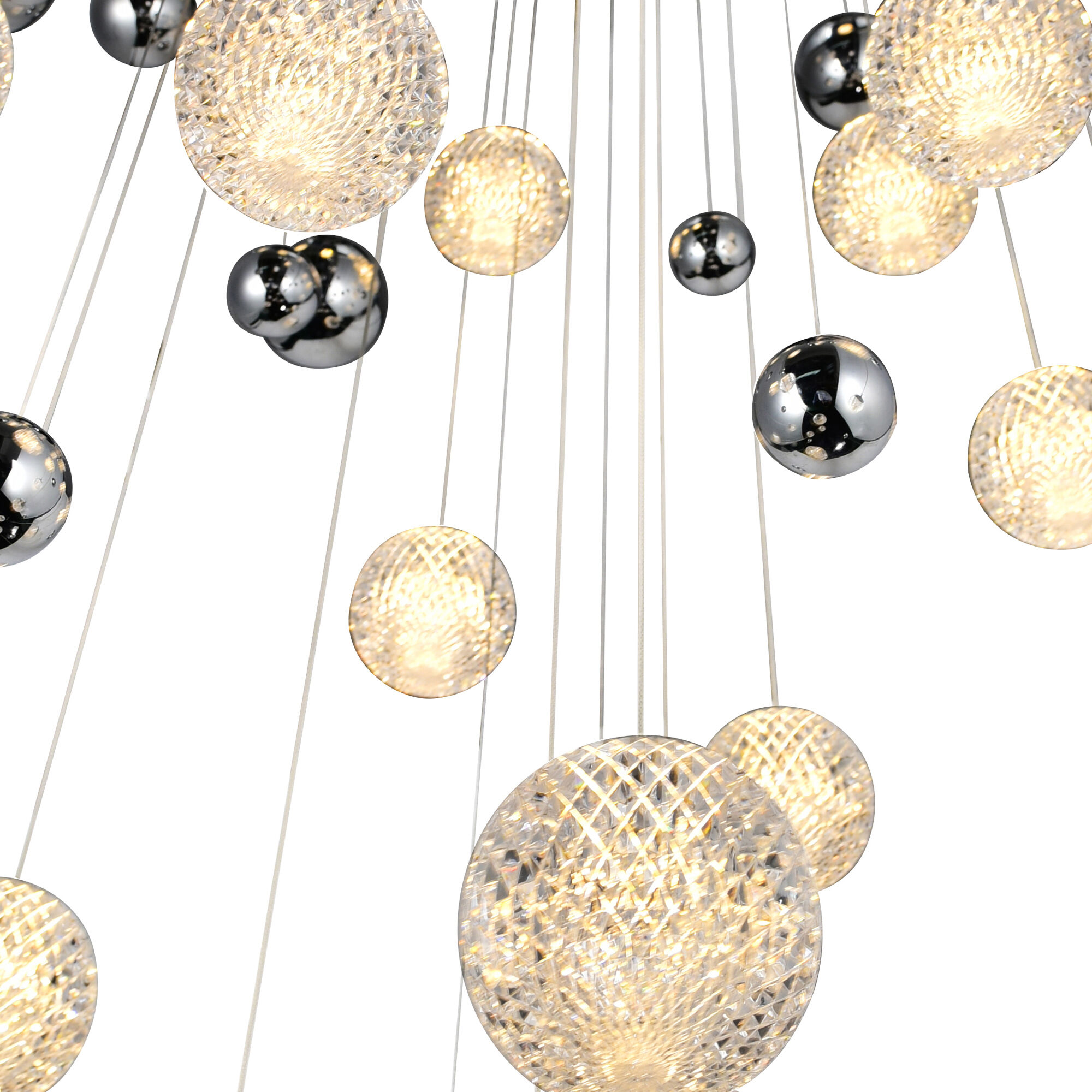 Siena LED 40 inch Chrome Chandelier Ceiling Light