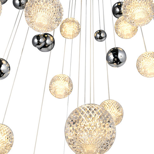 Siena LED 40 inch Chrome Chandelier Ceiling Light