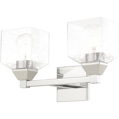 Aragon 2 Light 15 inch Polished Chrome Bath Vanity Wall Light