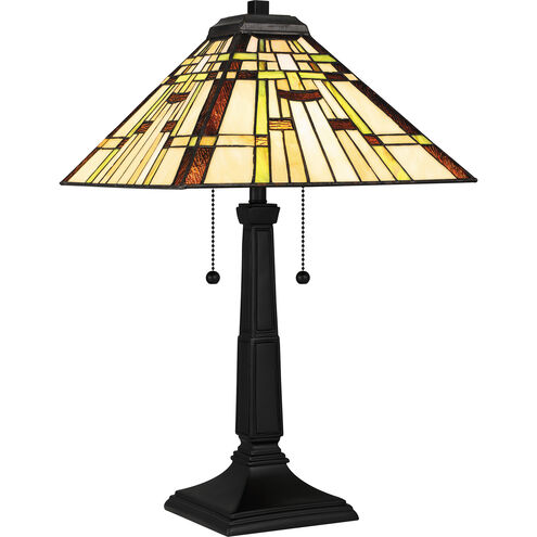 Mill Run 23.25 inch 75.00 watt Matte Black Table Lamp Portable Light
