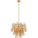 Regent 9 Light 23 inch Legacy Brass Chandelier Ceiling Light in Amber Crackled Glass