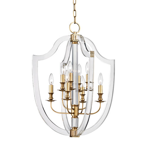 Arietta 8 Light 21.25 inch Aged Brass Pendant Ceiling Light