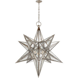 Chapman & Myers Moravian Star 3 Light 48 inch Burnished Silver Leaf Star Lantern Pendant Ceiling Light, XL