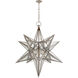 Chapman & Myers Moravian Star 3 Light 48 inch Burnished Silver Leaf Star Lantern Pendant Ceiling Light, XL