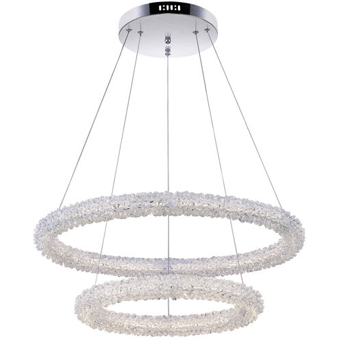 Arielle LED 25 inch Chrome Down Chandelier Ceiling Light