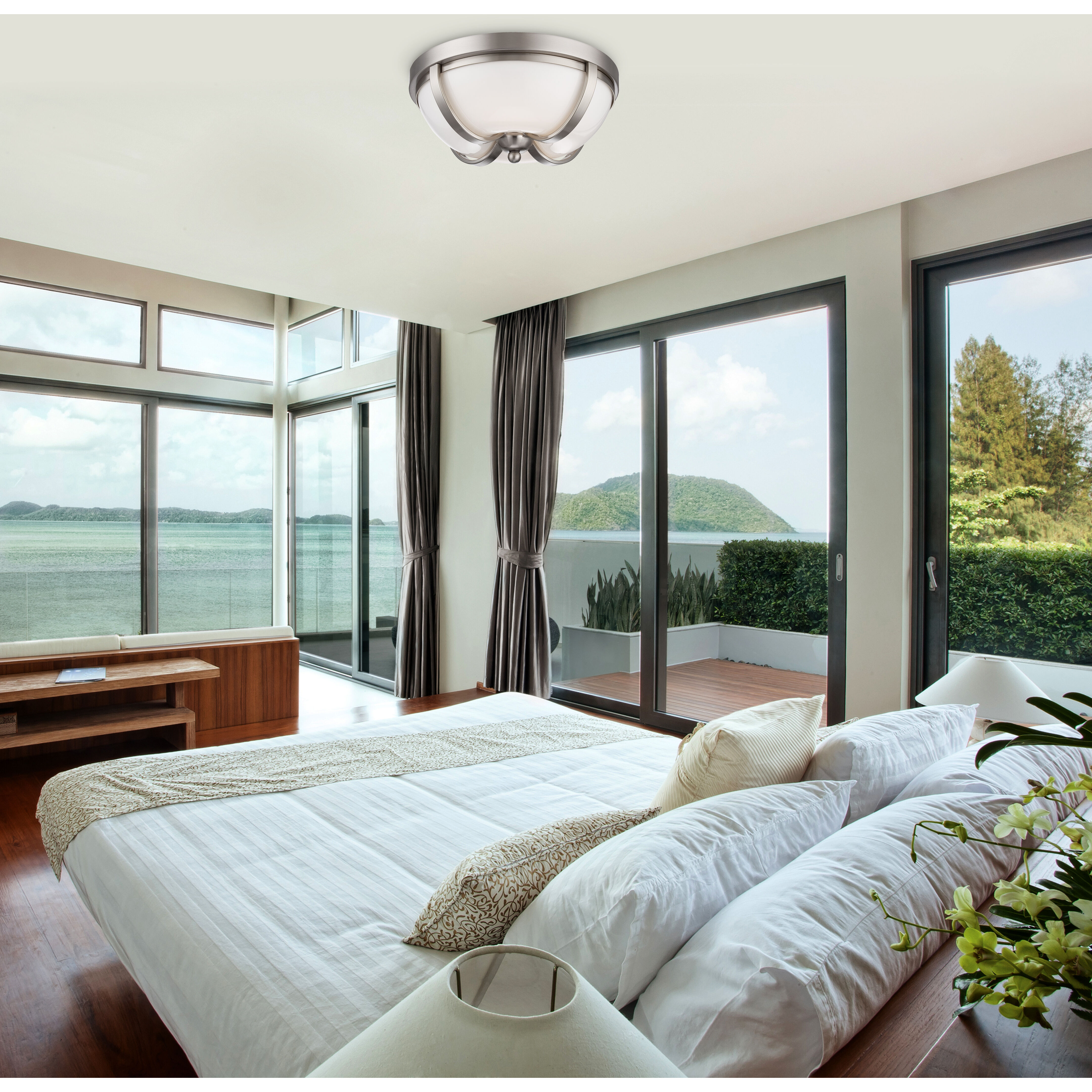 Andrew LED 13 inch Bronze Flush Mount Ceiling Light