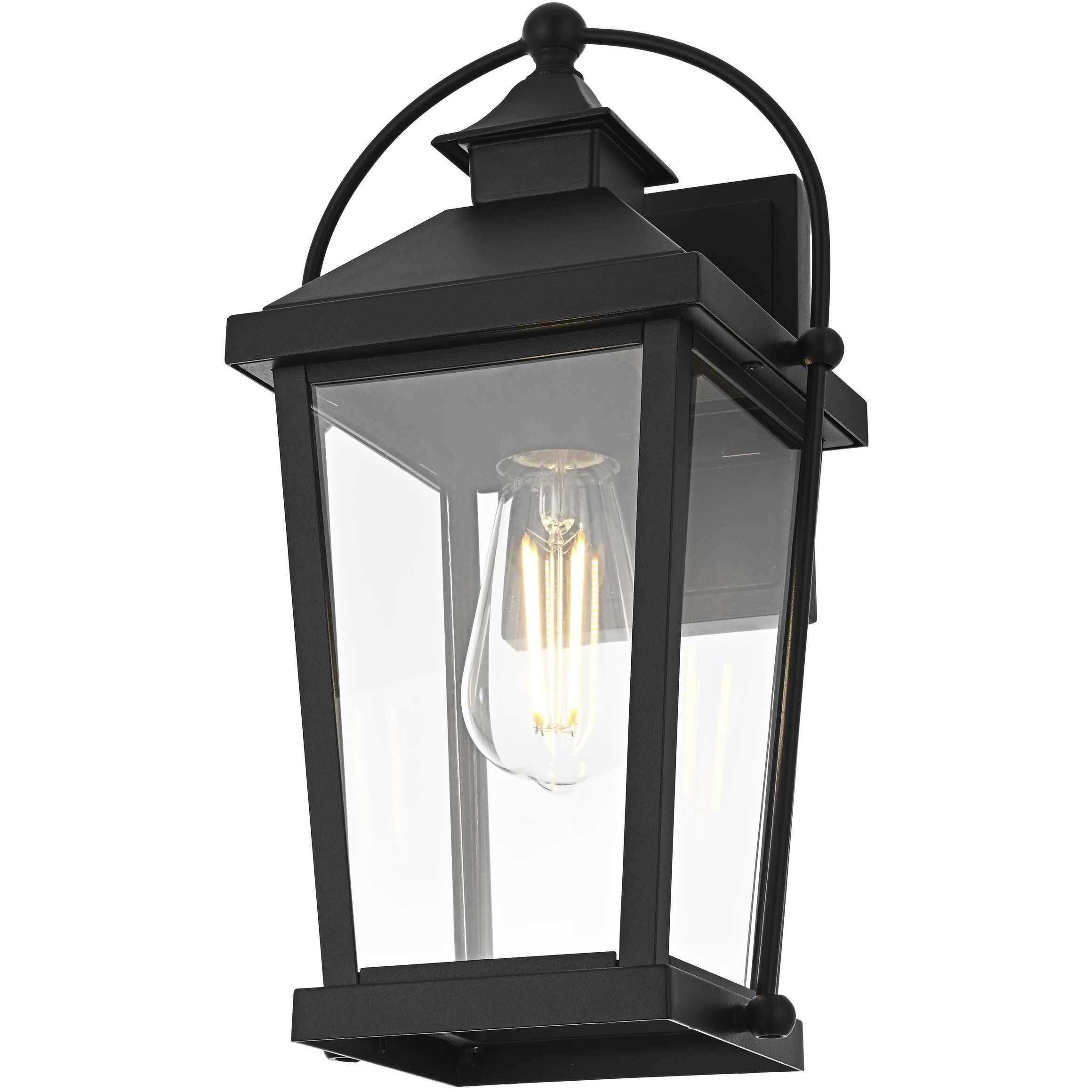 Luz 1 Light 14 inch Black Outdoor Wall Sconce