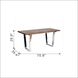 Mateo 35.4 inch Brown and Silver Dining Table