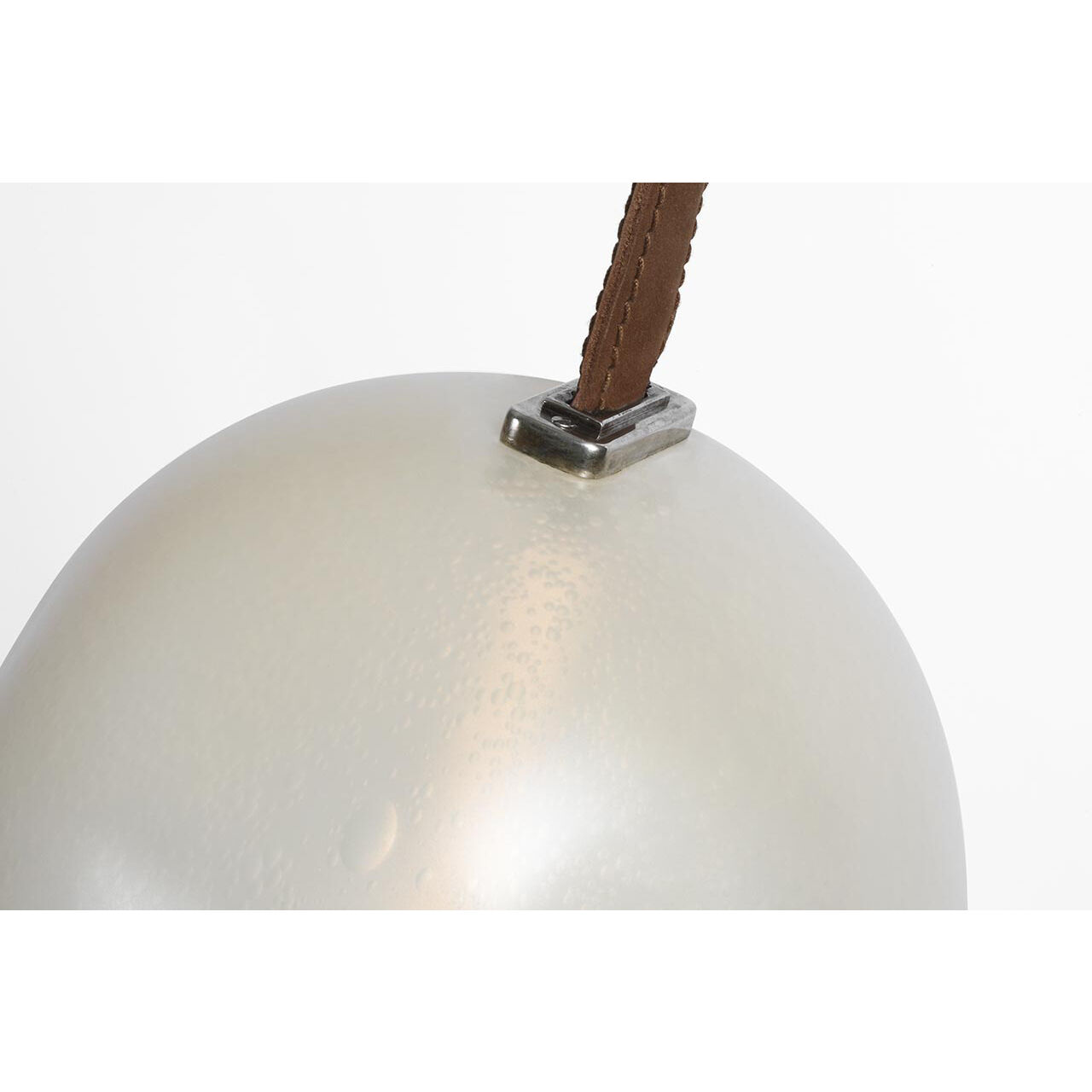 Anne-Marie Barton Dune LED 8 inch Russet Suede and Mottled Pewter Belted Light Ceiling Light