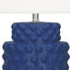Dolly 27.5 inch 150 watt Cobalt Glazed Textured Ceramic Table Lamp Portable Light in Fondine