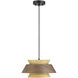 Yep Aalto 1 Light 13.25 inch Dark Walnut-Light Walnut Pendant Ceiling Light