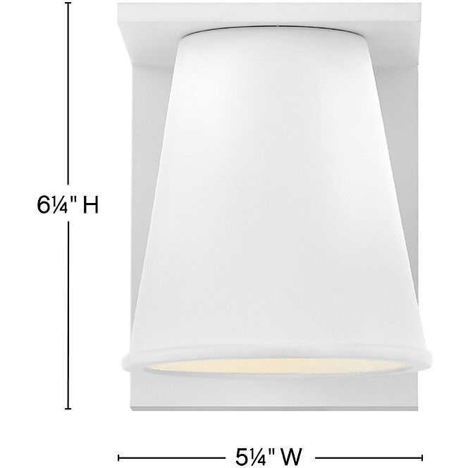 Coastal Elements Hans 1 Light 6.25 inch Textured White Outdoor Wall Mount
