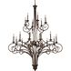 Gloucester 18 Light 60 inch Weathered Bronze Chandelier Ceiling Light
