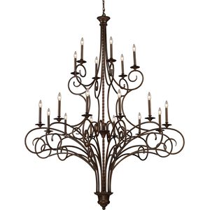 Gloucester 18 Light 60 inch Weathered Bronze Chandelier Ceiling Light