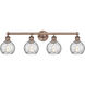 Athens Water Glass 4 Light 33 inch Antique Copper Bath Vanity Light Wall Light