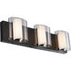 Zoe LED 20 inch Black Bath Vanity Light Wall Light