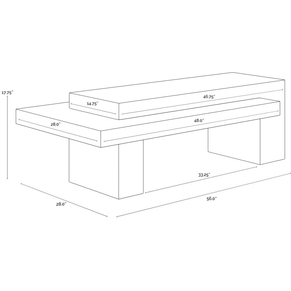 Herriot 56 X 28 inch Light Brown / Summer Sand Outdoor Coffee Table