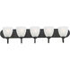 Axis 5 Light 36 inch Black Bath Vanity Wall Light