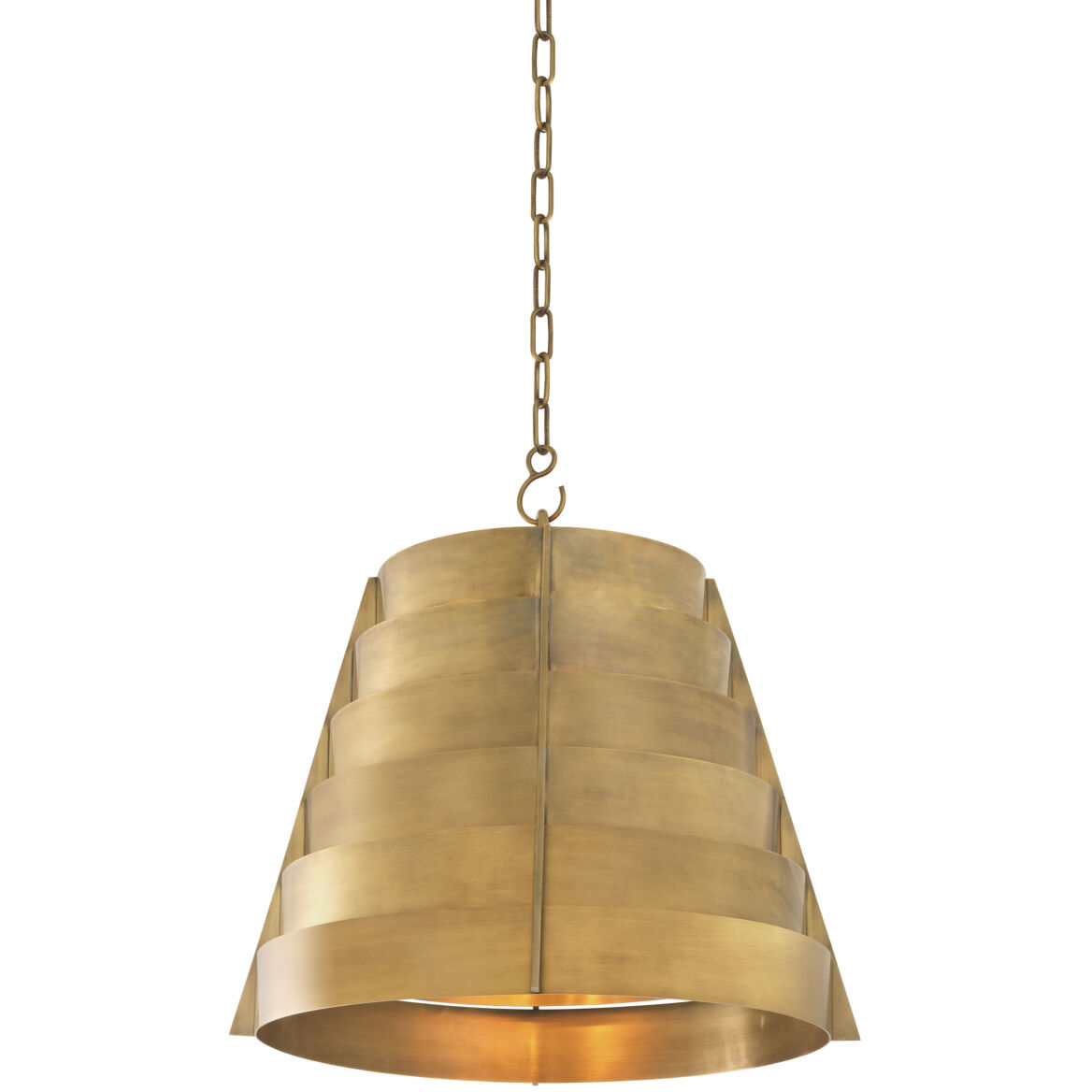 Fitzroy 3 Light 21.65 inch Vintage Brass Pendant Ceiling Light