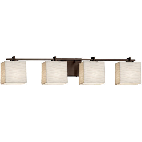 Porcelina LED 35.75 inch Dark Bronze Vanity Light Wall Light in 2800 Lm LED, Waves