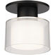 Twist-N-Lite LED 5 inch Black Semi-Flush Mount Ceiling Light