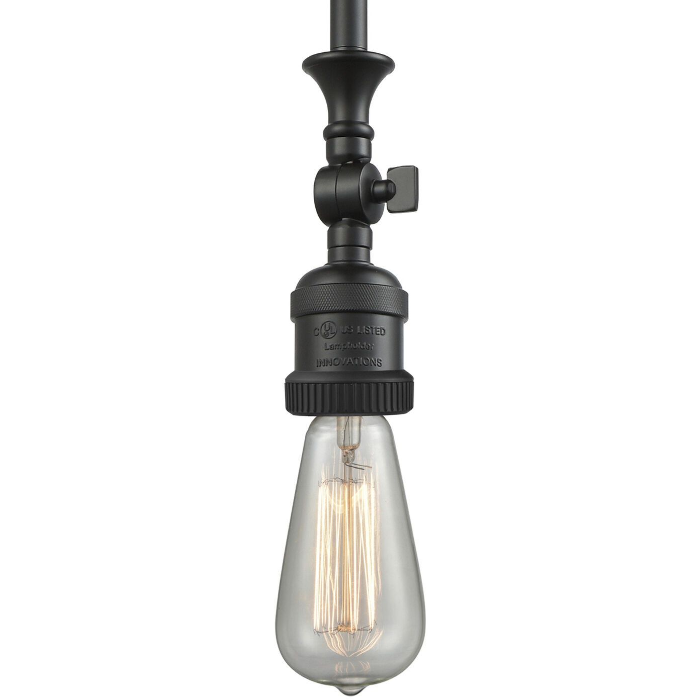 Franklin Restoration Bare Bulb 1 Light 4 inch Matte Black Mini Pendant Ceiling Light in Incandescent, Franklin Restoration