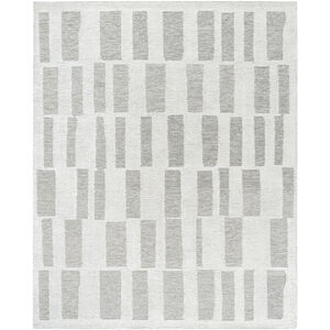 Bianca 90 X 60 inch Light Silver / Off-White / Silver / Slate Handmade Rug in 5 x 8