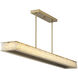 Divinely LED 60 inch Celeste Brass Island Light Ceiling Light