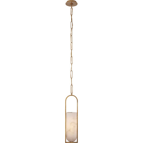 Kelly Wearstler Melange LED 6.25 inch Antique-Burnished Brass Elongated Pendant Ceiling Light, Small