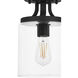 Melina 1 Light 6.75 inch Matte Black with Clear Flush Mount Ceiling Light