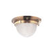 Winfield 3 Light 17.75 inch Aged Brass Flush Mount Ceiling Light