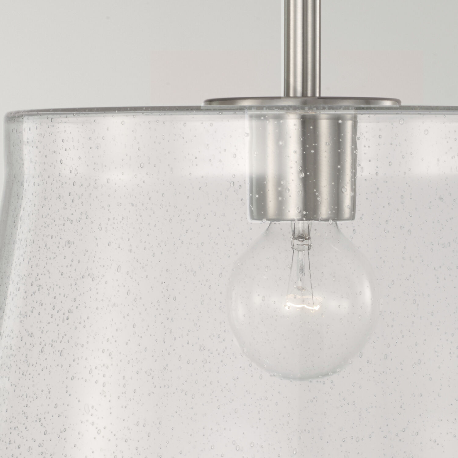 Baker 1 Light 14.25 inch Brushed Nickel Pendant Ceiling Light, Convertible Dual Mount