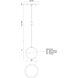 Pluto LED 4 inch Black Chrome Pendant Ceiling Light