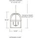 Elijah 4 Light 13 inch Brushed Nickel Foyer Ceiling Light