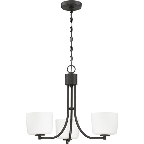 Clarendon 3 Light 22 inch Aged Bronze Brushed Chandelier Ceiling Light