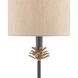 Pinegrove 30 inch 100 watt Antique Brass and Black Table Lamp Portable Light
