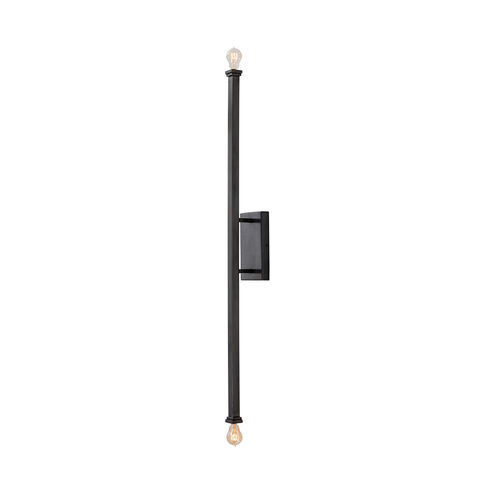 Hutu Wall Light in Bronze, Rectangle