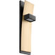 Dario 2 Light 4.25 inch Black/Aged Brass Sconce Wall Light