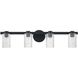 Bedminster 4 Light 30.5 inch Matte Black Vanity Light Wall Light