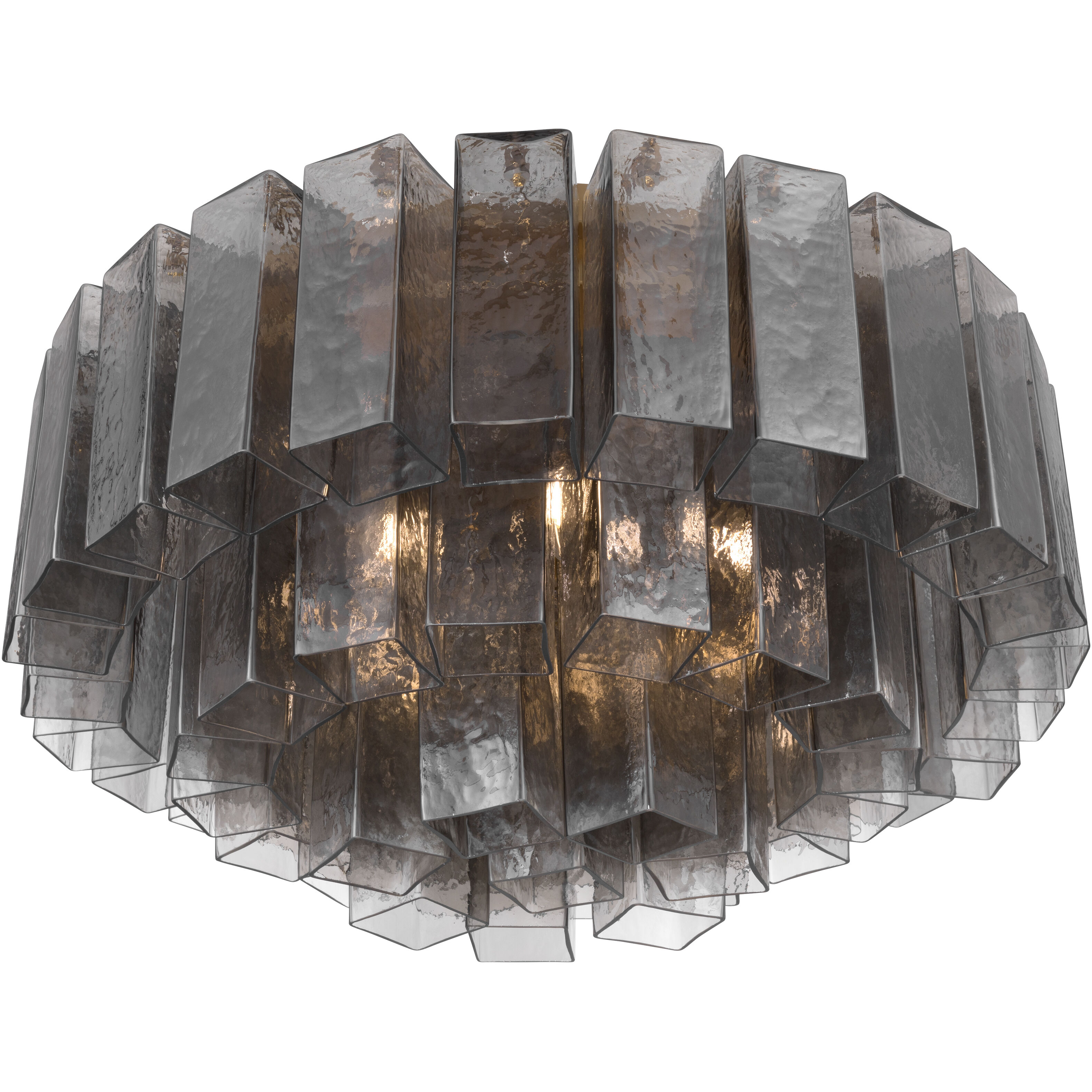 Torvento 7 Light 28 inch Legacy Brass Flush Mount Ceiling Light