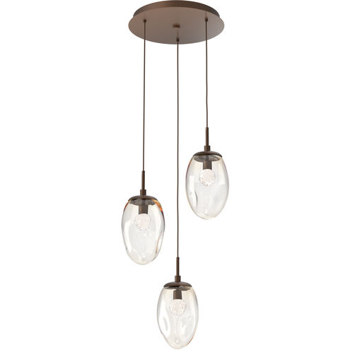 Meteo LED LED Burnished Bronze Chandelier Ceiling Light, Round Multi-Pendant