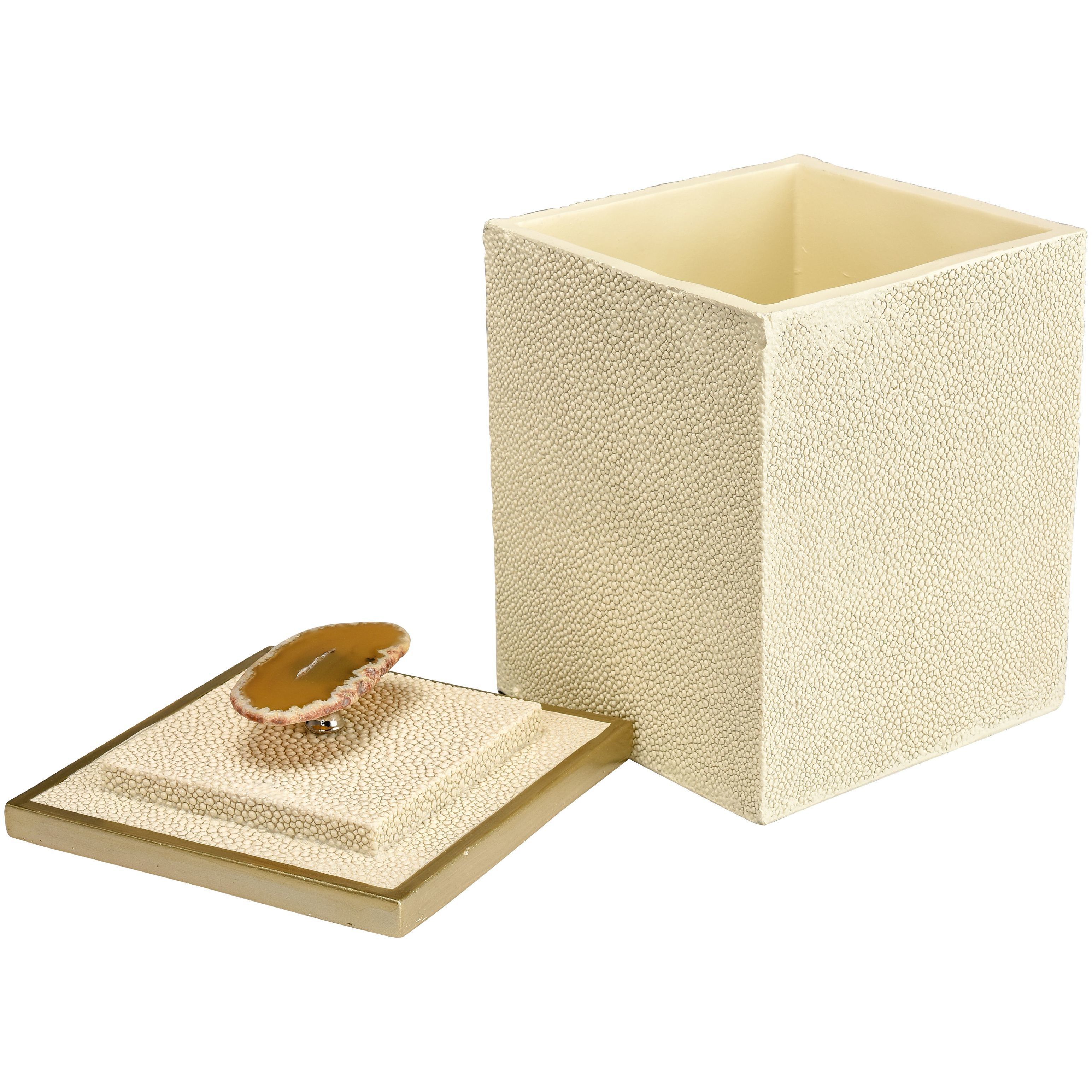 Brenner 5.25 X 5.25 inch Ivory with Brown Box, Set of 2