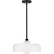 Maisie 1 Light 15 inch Black Pendant Ceiling Light in Cased Opal