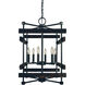 Rustic Chic 6 Light 17 inch Matte Black Dining Chandelier Ceiling Light