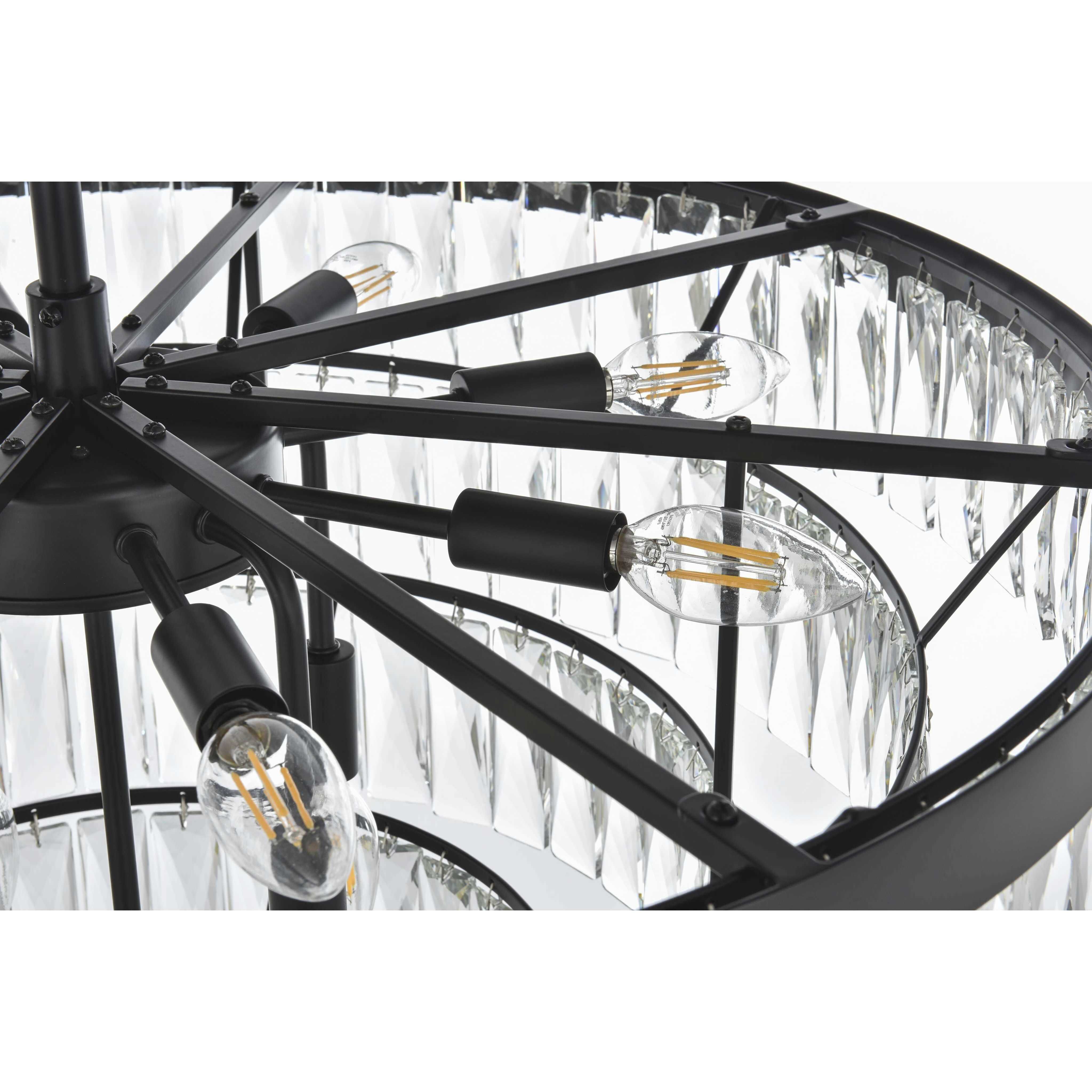 Josephine 13 Light 27.5 inch Black Chandelier Ceiling Light