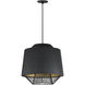 Phoenix LED 18.5 inch Black and Gold Single Pendant Ceiling Light in Black/Gold