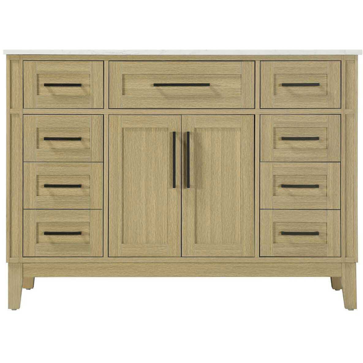 Virginia 48 X 35 inch Honey Brown Bathroom Vanity Cabinet