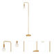 Nilmani 61.5 inch 40 watt French Gold Floor Lamp Portable Light