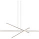 Stix LED 40 inch Bright Satin Aluminum Chandelier Ceiling Light